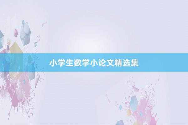 小学生数学小论文精选集